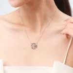 Tree of Life Zircon Pendant Necklaces Sterling Silver