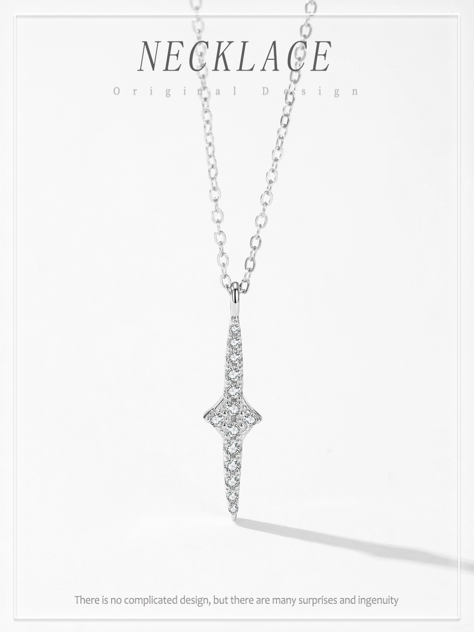 Star Pendant Necklace 925 Sterling Silver