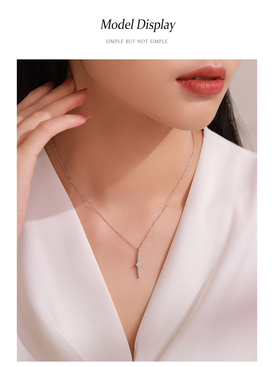 Star Pendant Necklace 925 Sterling Silver