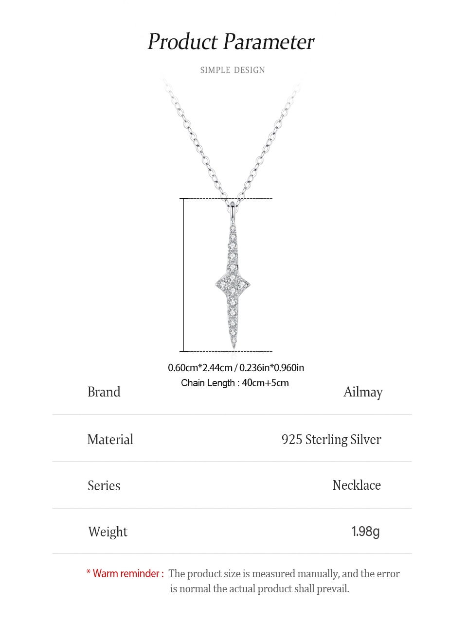 Star Pendant Necklace 925 Sterling Silver