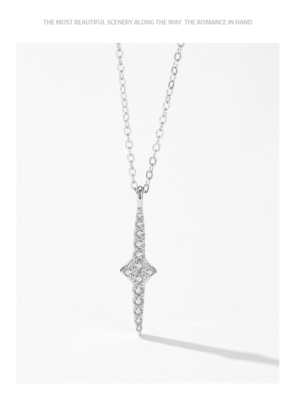 Star Pendant Necklace 925 Sterling Silver