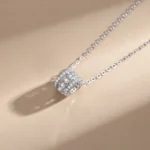 Round Brand Classic Silver Pendant Necklace Sterling Silver