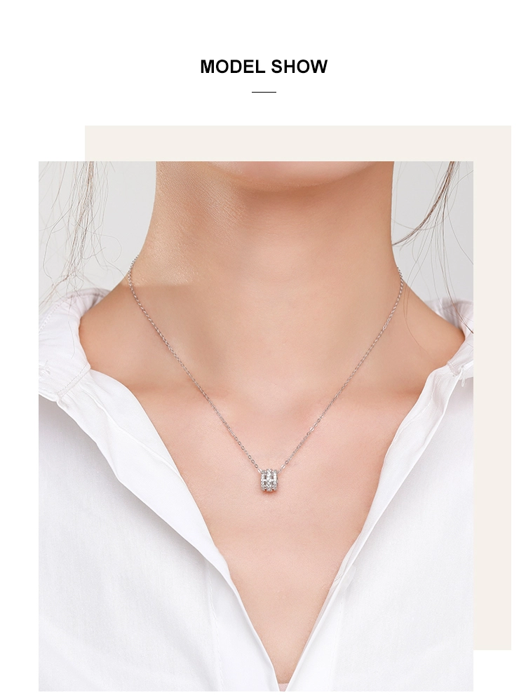 Round Brand Classic Silver Pendant Necklace Sterling Silver