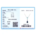 Blue Series Droplet Shaped Zircon Necklace Sterling Silver