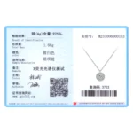 Round Cubic Zirconia Pendant Necklace Sterling Silver