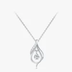 Water Drop Shape Pendant Necklace Sterling Silver