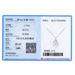 Water Drop Shape Pendant Necklace Sterling Silver