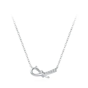 Knot Pendant Necklace Sterling Silver