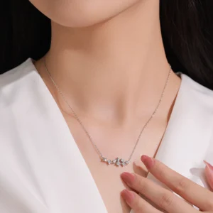 Stars Necklace Zircon Sterling Silver