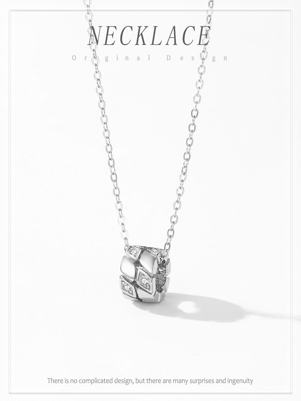 Circle Rotating Pendant Necklace Sterling Silver