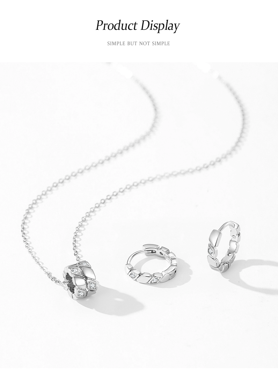 Circle Rotating Pendant Necklace Sterling Silver