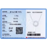 Round Zircon Pendant Necklace Sterling Silver