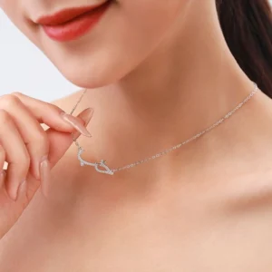Line Type Pattern Crocodile Necklaces Sterling Silver