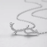 Line Type Pattern Crocodile Necklaces Sterling Silver
