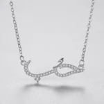 Line Type Pattern Crocodile Necklaces Sterling Silver