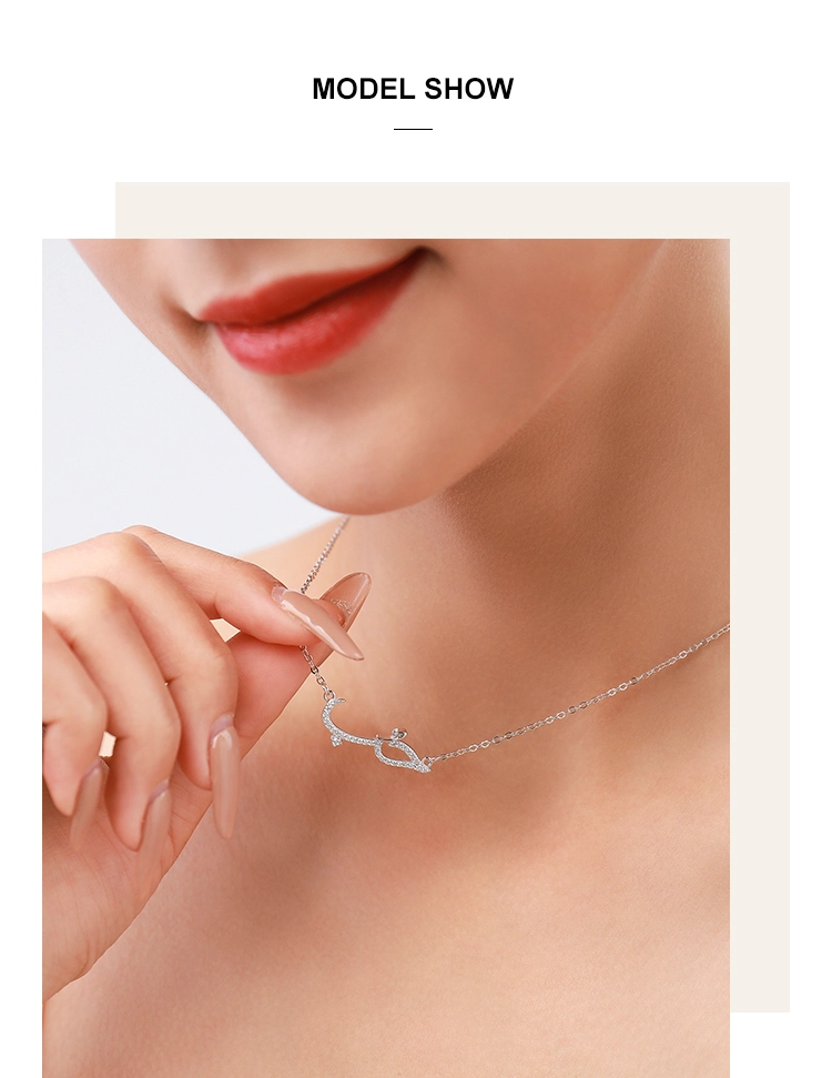 Line Type Pattern Crocodile Necklaces Sterling Silver