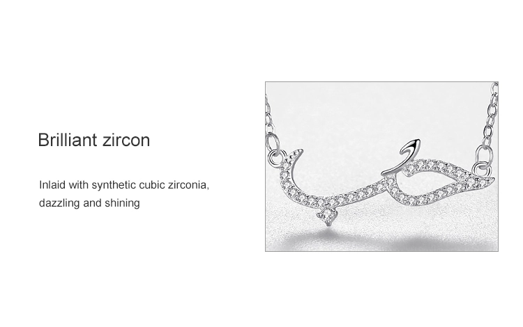 Line Type Pattern Crocodile Necklaces Sterling Silver