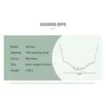 Wave Shape Pearl Pendant Necklace Sterling Silver