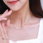 Smile Lucky Pearl Pendant Necklace Sterling Silver