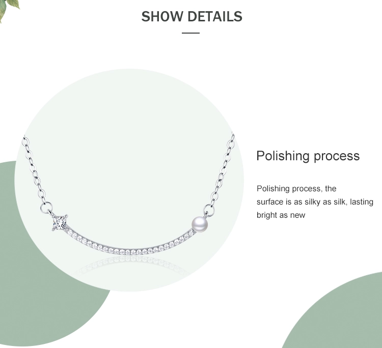 Smile Lucky Pearl Pendant Necklace Sterling Silver