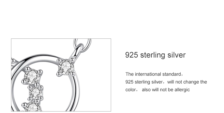 Double Circle Tiny Flower Round Pendant Necklace Sterling Silver