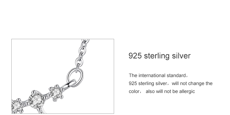 CZ Water Drop Shape Pendant Necklace Sterling Silver