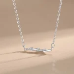 925 Sterling Silver Luxury Geometric Square Design Pendants Necklaces