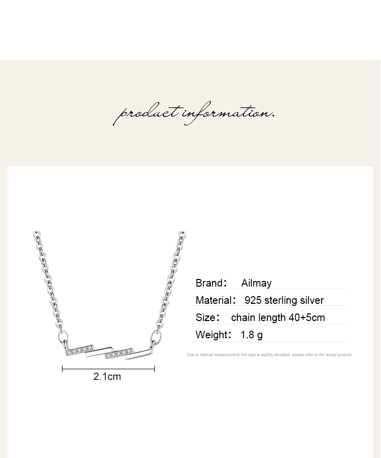 925 Sterling Silver Luxury Geometric Square Design Pendants Necklaces