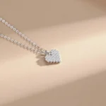925 Sterling Silver Dazzling Clear CZ Heart Pendant Necklace