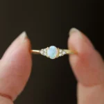 Opal Ring Women Wedding Ring 925 Sterling Silver