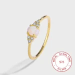 Opal Ring Women Wedding Ring 925 Sterling Silver