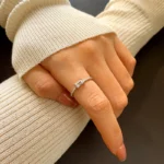 Emerald Cut Zircon Fine Jewelry Engagement Women Ring