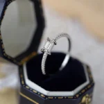 Emerald Cut Zircon Fine Jewelry Engagement Women Ring